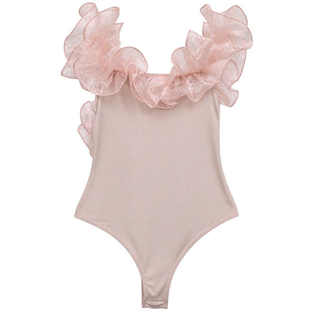Free People Haute Wired Bodysuit XS Blush Pink